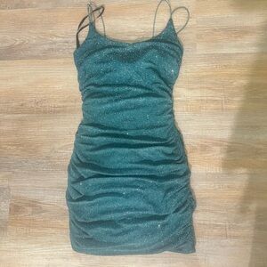 size 7/8 green glittery homecoming dress
